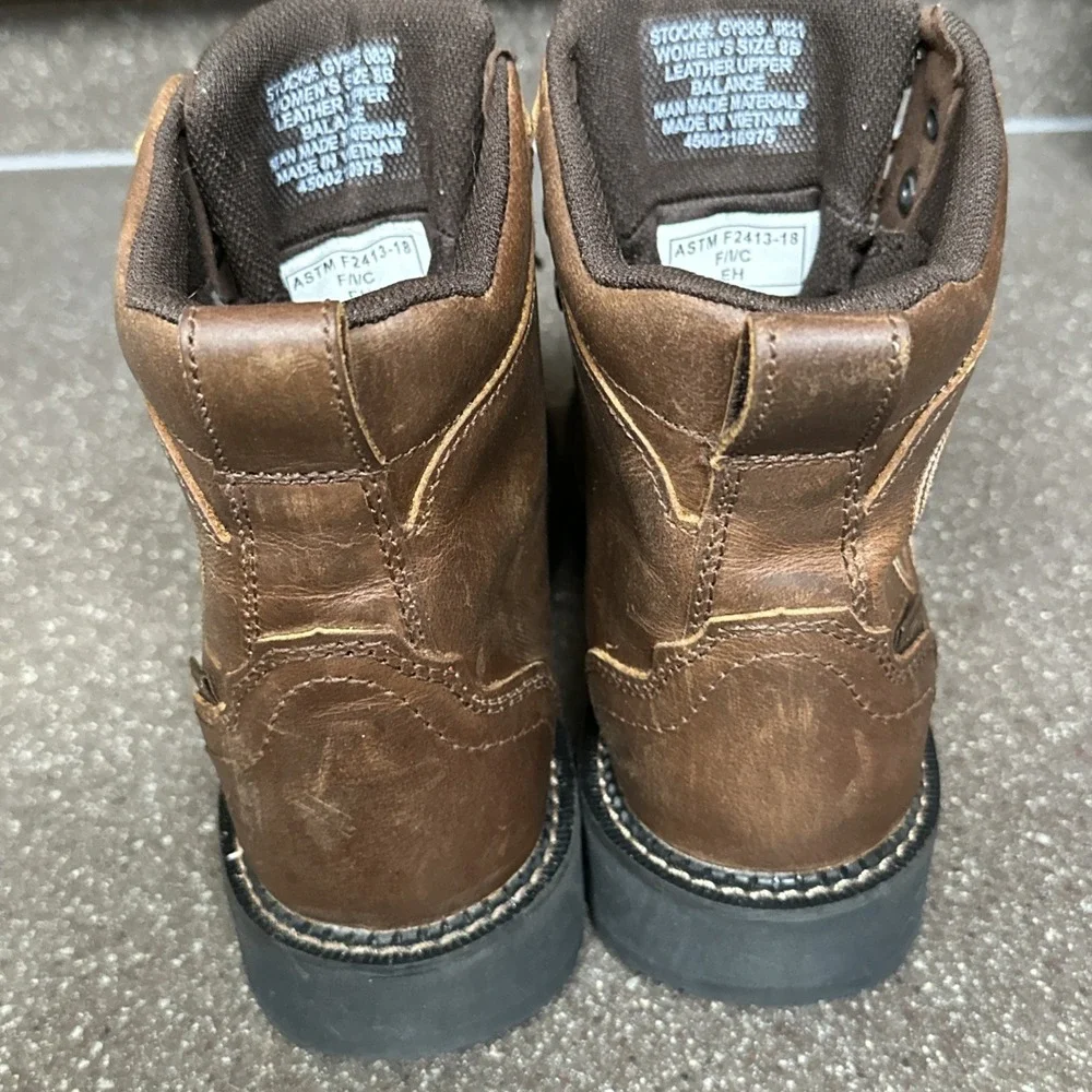 Justin Gy985 Women's 8B Steel Toe Safety Work Boots EH Waterproof Slip Resistant